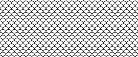 outline fish scale seamless pattern.hand drawing fish skin pattern vector