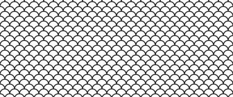 outline fish scale seamless pattern.hand drawing fish skin pattern vector