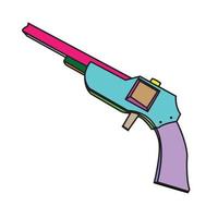 children's toy gun weapon made of wood vector