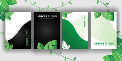 el diseño de la portada deja el negocio de la empresa verde, el concepto de cuidado del medio ambiente vector