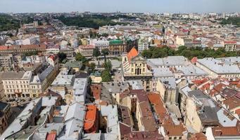 Aerial view of Lviv, Ukraine photo