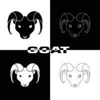 goat's head in gradient color with various other colors, suitable for icons, logos, emblems, pins, additional design elements and much more vector