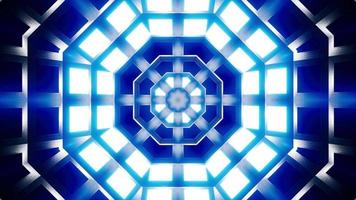 blaues und lila Kaleidoskopmuster-Symbollicht video