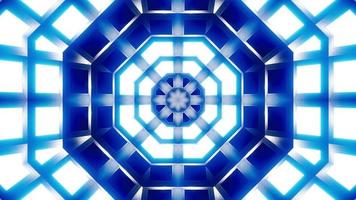 rotes und blaues Kaleidoskopmuster-Symbollicht video