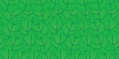 Leaves pattern background with beautiful green color leaves vector