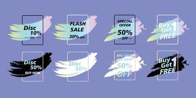 etiqueta de precio compre 1 obtenga 1 descuento gratis y ofertas de venta flash vector