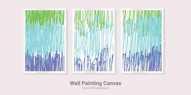 wall painting canvas line art background