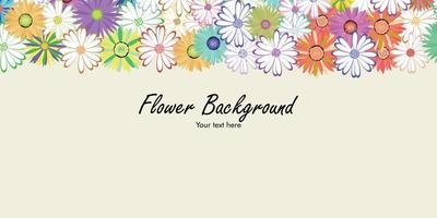 flower background with beautiful colorful flowers. Spring on a white background vector