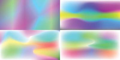 gradient blur background full colour set vector