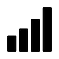 icono de señal de diagrama rectangular vector