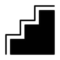 ladder and line icon vector