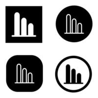 Chart down set icon vector