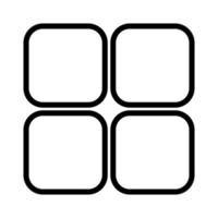 Line style box window icon vector