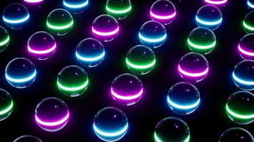 loop vj di sfere di luce al neon brillante video