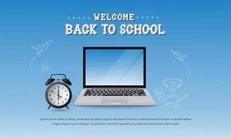 Back to school background template vector