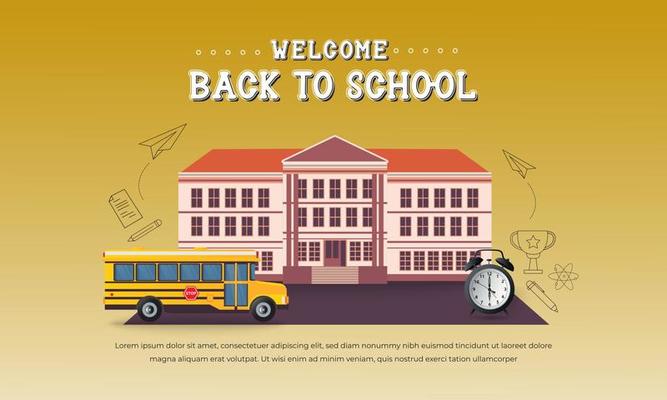 Back to school background template