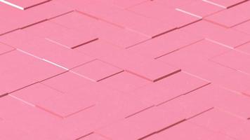bucle de fondo de azulejo cuadrado rosa pastel en movimiento video