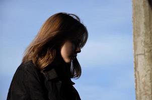 portrait of a girl in an abandoned building. The Brooding Teenager photo