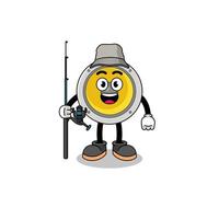 Mascot Illustration of speaker fisherman vector