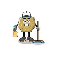 Character mascot of loose stools as a cleaning services vector