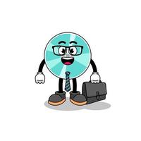 optical disc mascot as a businessman vector