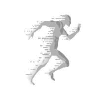 hombre corriendo digital vector