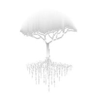 black binary tree vector