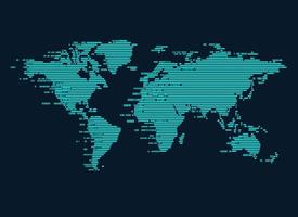 binary world map vector