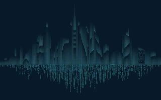 green binary city vector