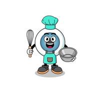 Illustration of eyeball as a bakery chef vector