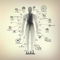 digital man diagram vector