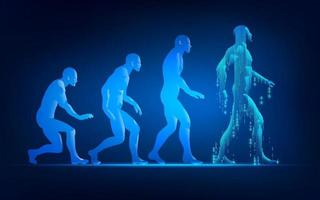 evolution walking man vector