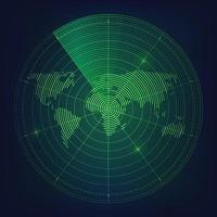 green radar world vector