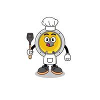 Mascot Illustration of speaker chef vector