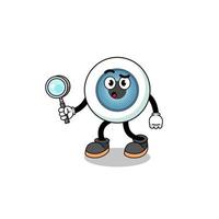 Mascot of eyeball searching vector