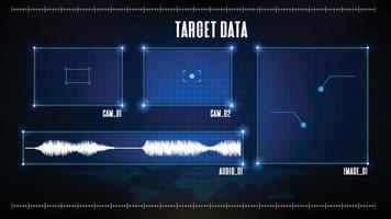 abstract background of sci fi CCTV security Camera frame, hud ui vector