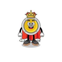 Mascot Illustration of speaker king vector