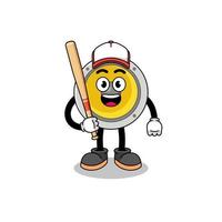 speaker mascot cartoon as a baseball player vector