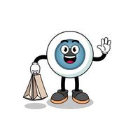 Cartoon of eyeball shopping vector