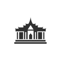 icono del templo de tailandia en un moderno estilo plano aislado en fondo blanco. símbolo para el diseño de su sitio web, logotipo, aplicación, ui. ilustración vectorial, pasos vector