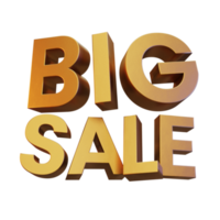 Gold Big Sale Random Composition 3D Render Discount Promotion Element png