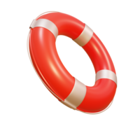 anel de bóia salva-vidas renderização 3d isolada png