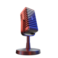 microfoonuitzending of karaoke 3d render-element png