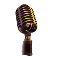 mikrofonübertragung oder karaoke 3d-renderelement png