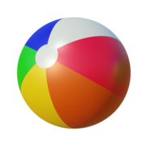 Beachball isoliert 3D-Rendering png