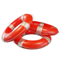 renderização 3d de anel de bóia salva-vidas png
