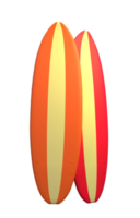 Surfboard 3D Render for summer design png