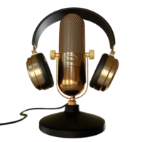 Microphone Broadcast or Karaoke 3D Render Element png