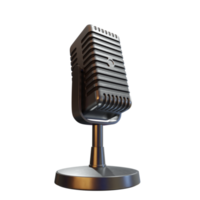 mikrofon sändning eller karaoke 3d render element png