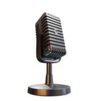 diffusion de microphone ou élément de rendu 3d karaoké png